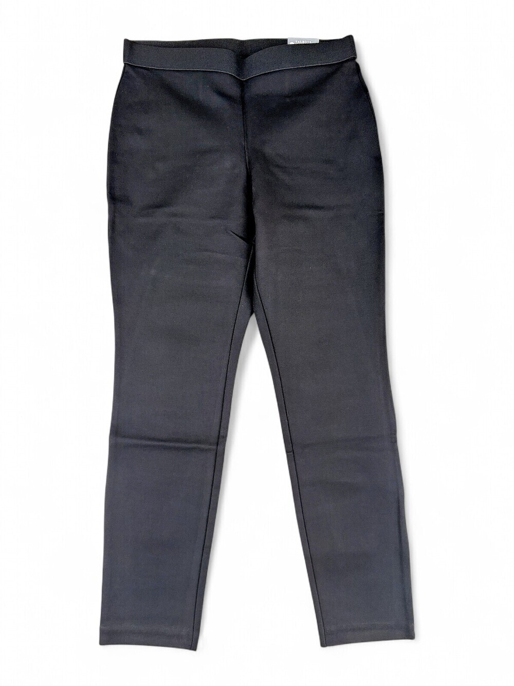 Talbots Petite Black Ponte Pull-On Ankle Pants 8P